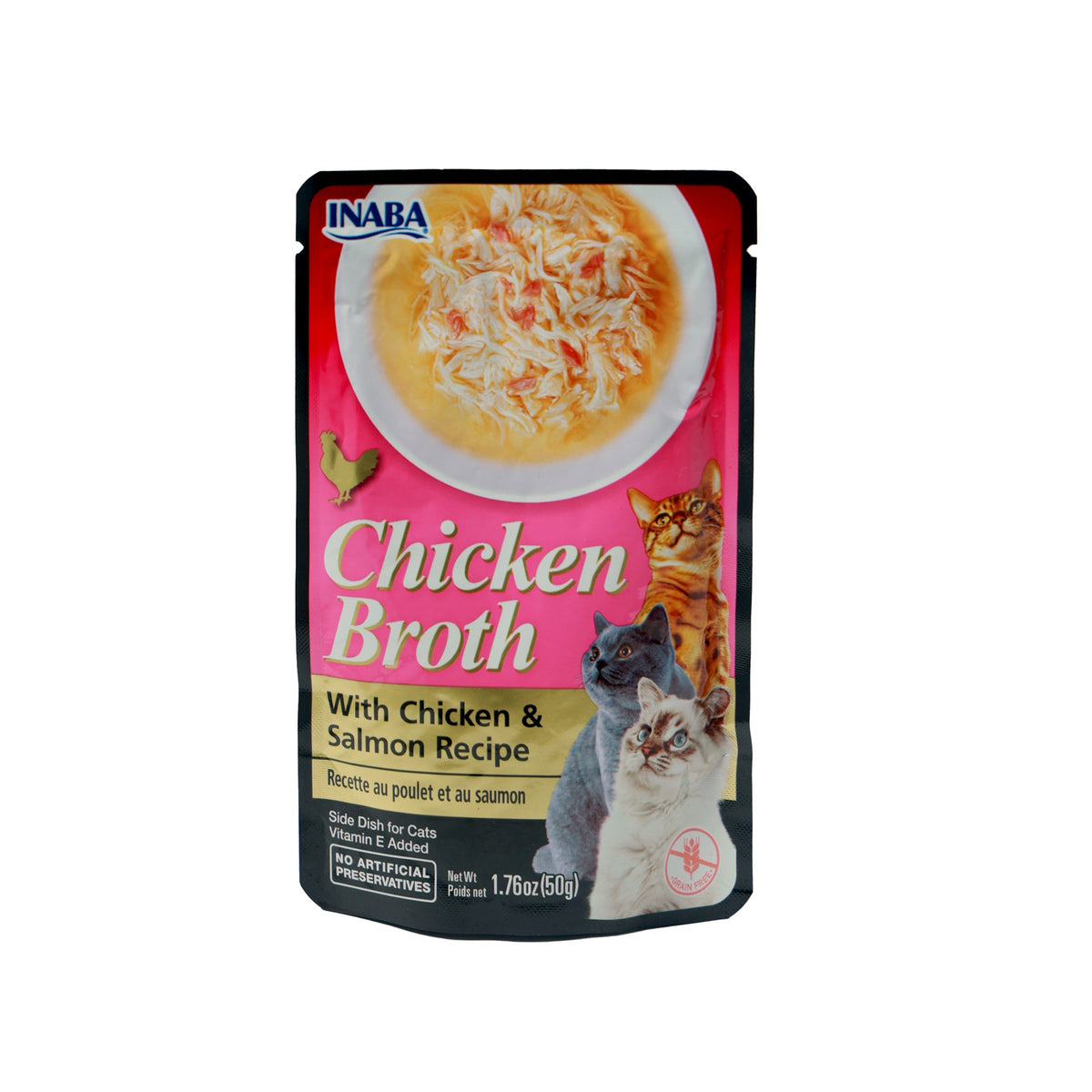Inaba Chicken Broth – With Chicken & Salmon Recipe (50g Pouch) - Premium from The Pet Station