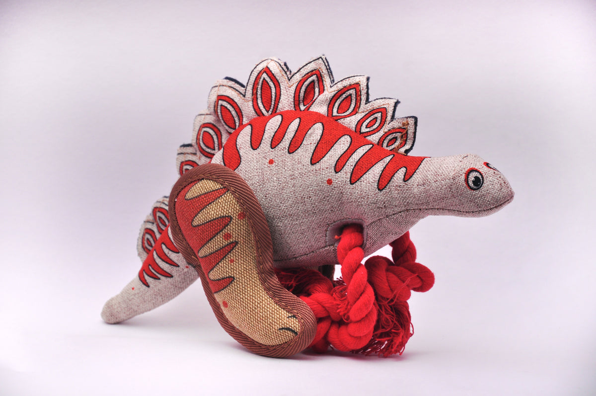 Happy Tug Stegosaurus Dog Toy - Premium from The Pet Station