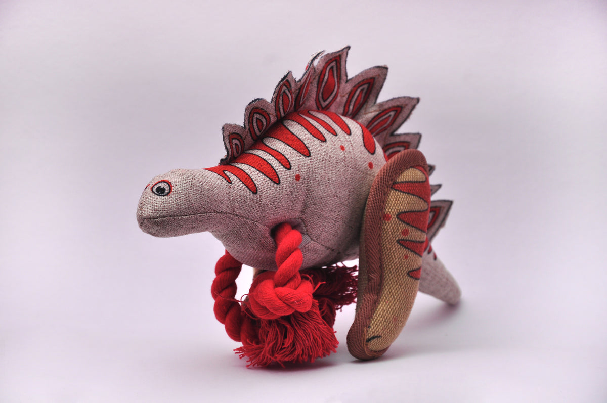 Happy Tug Stegosaurus Dog Toy - Premium from The Pet Station