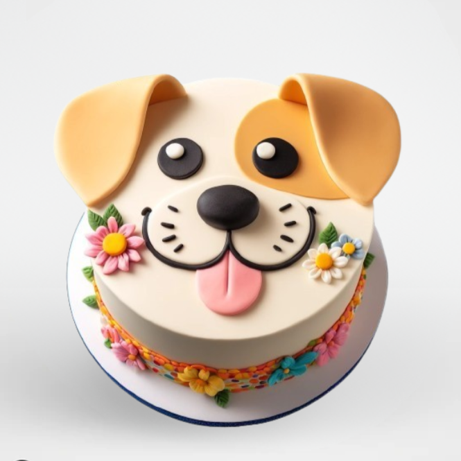 Floral Fido Cake - Premium Cakes from Doggy Bakery 