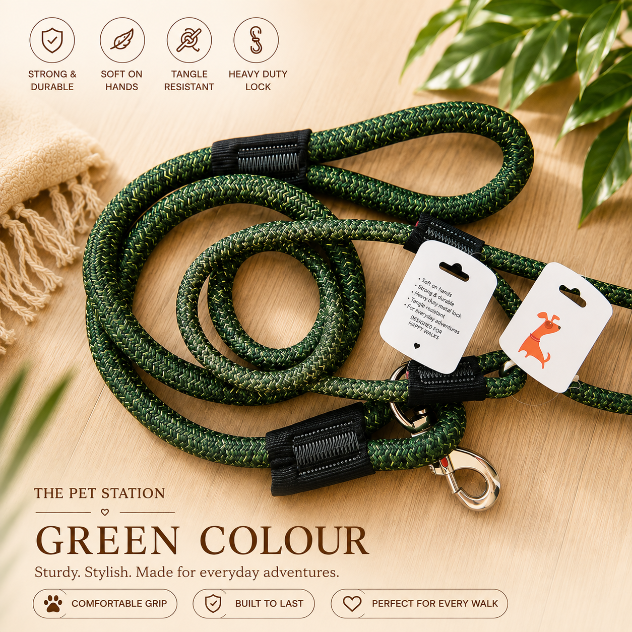 PETSPOT GREEN COLOUR LEASH