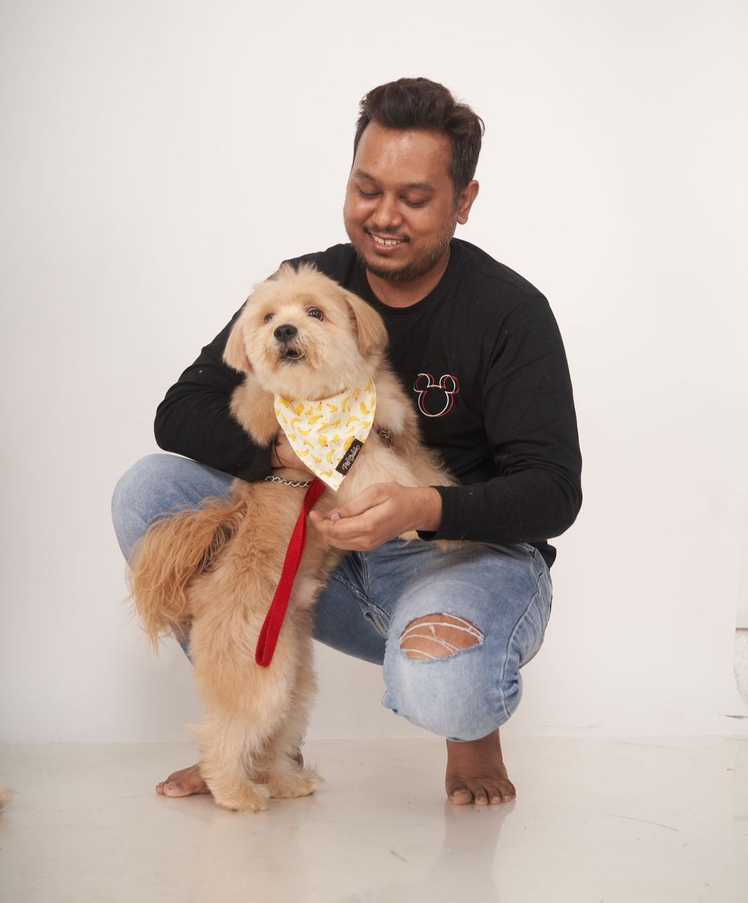 BANANA PRINT COTTON BANDANA FOR PETS - Premium Accessories from The Pet Station 