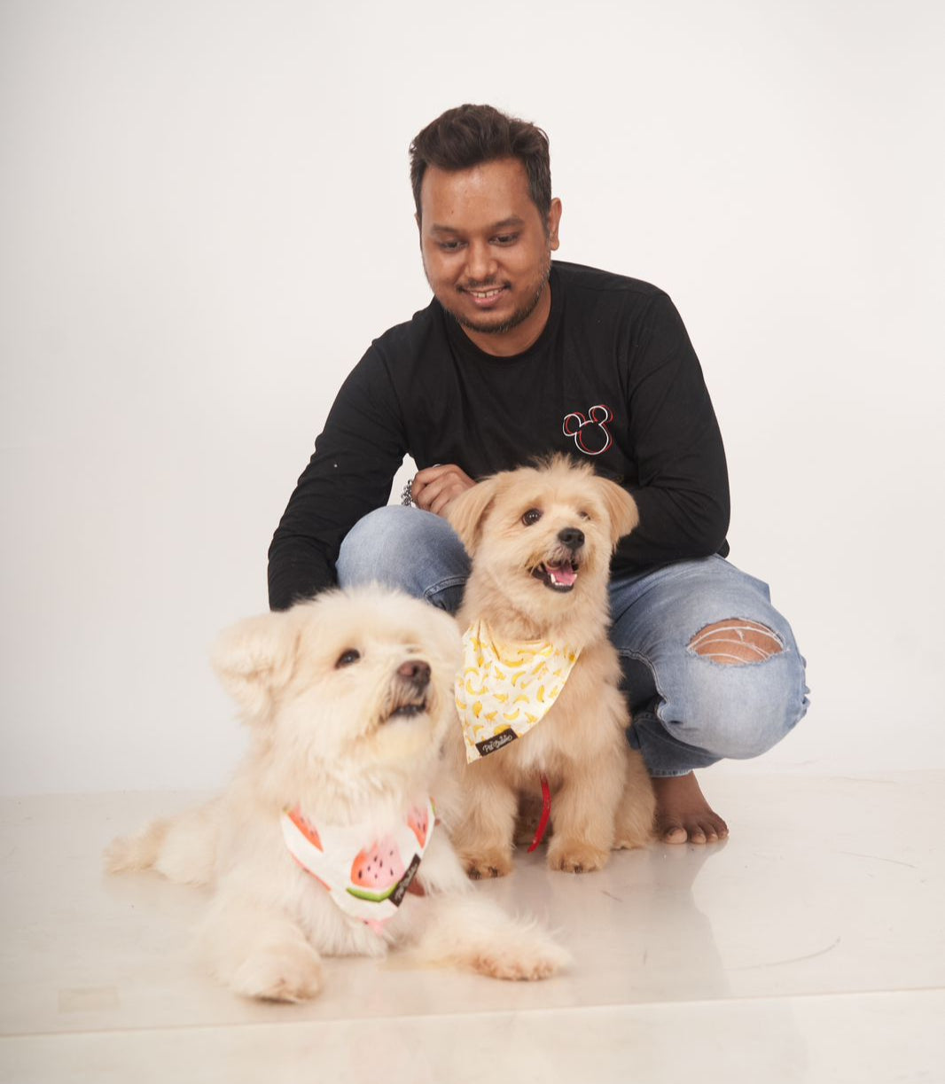 BANANA PRINT COTTON BANDANA FOR PETS - Premium Accessories from The Pet Station 