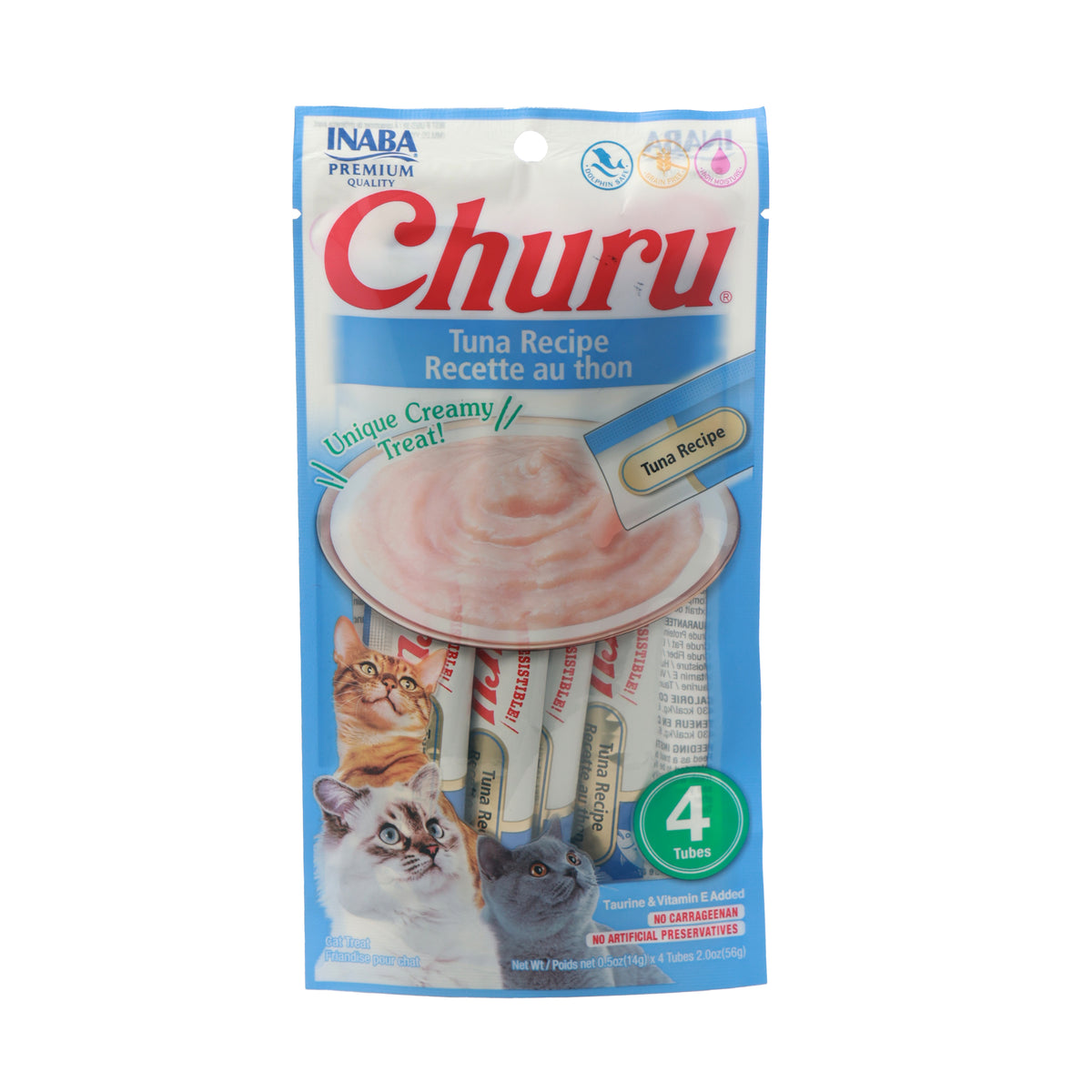 Churu Tuna Recipe – Creamy Lickable Cat Treat (4 Tubes) - Premium  from The Pet Station 
