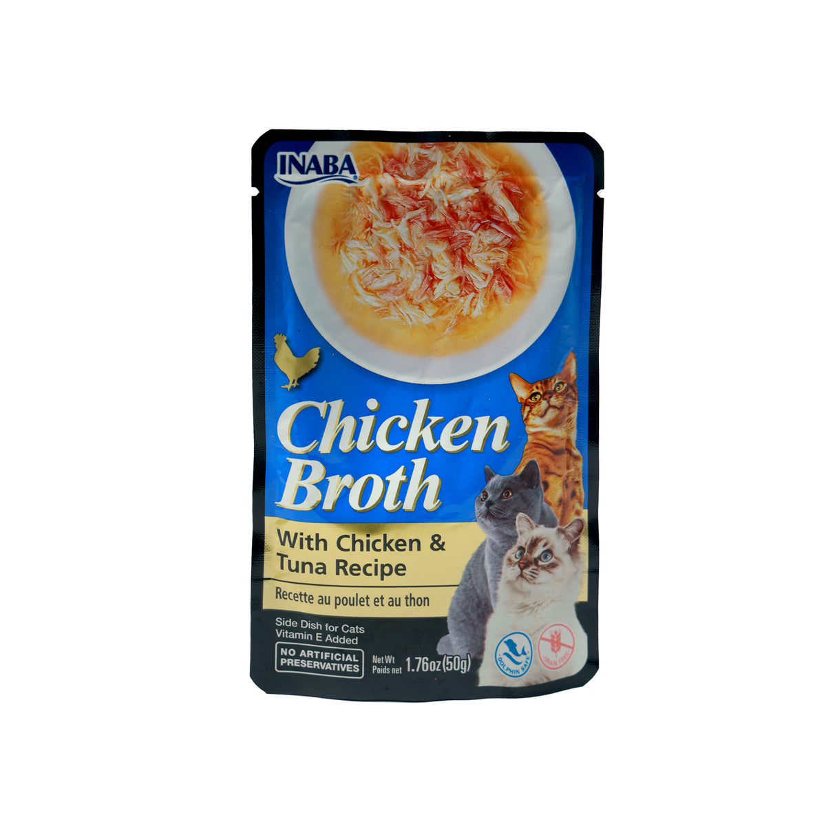 Inaba Chicken Broth – With Chicken & Tuna Recipe (50g Pouch) - Premium  from The Pet Station 
