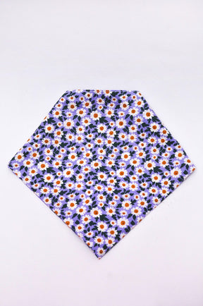 PURPLE AND WHITE SUNFLOWER BANDANA FOR PETS - Premium Accessories from The Pet Station 